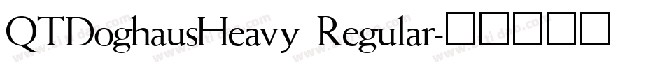 QTDoghausHeavy Regular字体转换